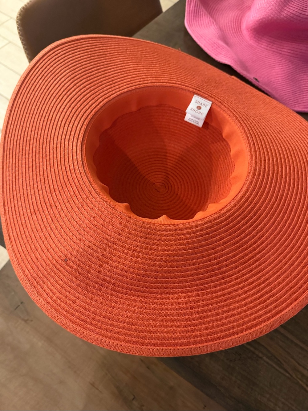 Shade & Shore Wide-Brim Floppy Sun Hat in Orange OS - Picture 4 of 10
